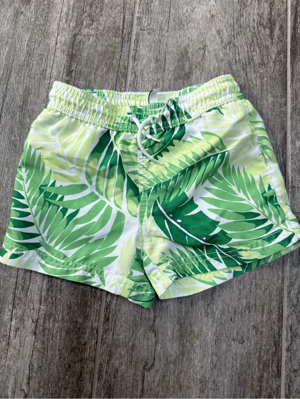 Jamie & Jack Tropical Leaf Print Toddler Swim Shorts - 2T